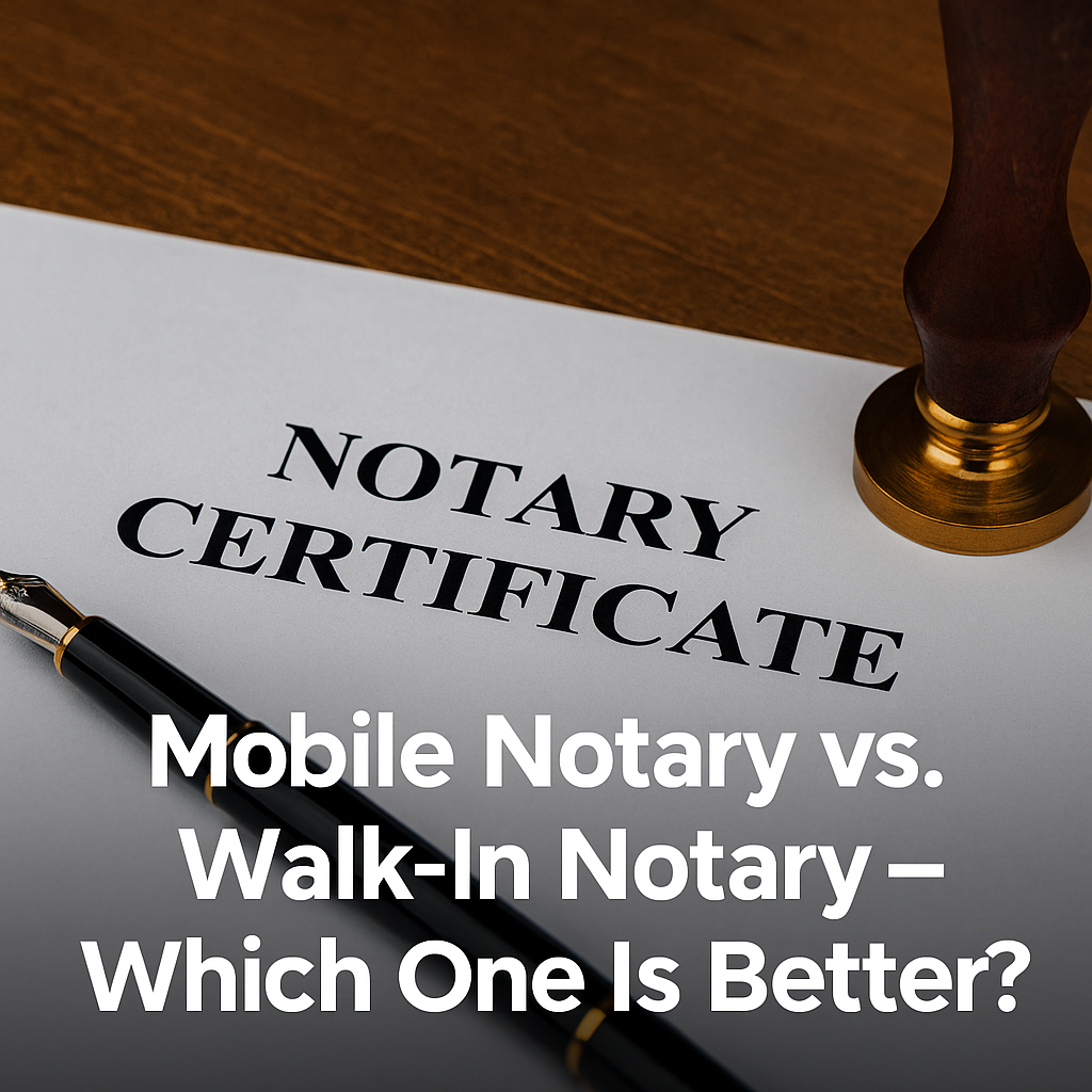 Mobile Notary vs Walk-In Notary – Notary Services in Moreno Valley